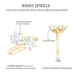 Certified Lab Created Diamond Moi Et Toi Engagement Ring for Women