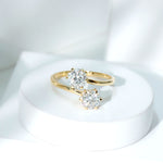 Certified Lab Created Diamond Moi Et Toi Engagement Ring for Women
