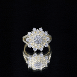 Certified Lab Grown Diamond Flower Engagement Ring for Her
