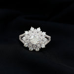 Certified Lab Grown Diamond Flower Engagement Ring for Her