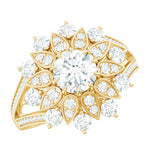 Certified Lab Grown Diamond Flower Engagement Ring for Her