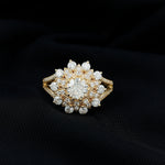 Certified Lab Grown Diamond Flower Engagement Ring for Her