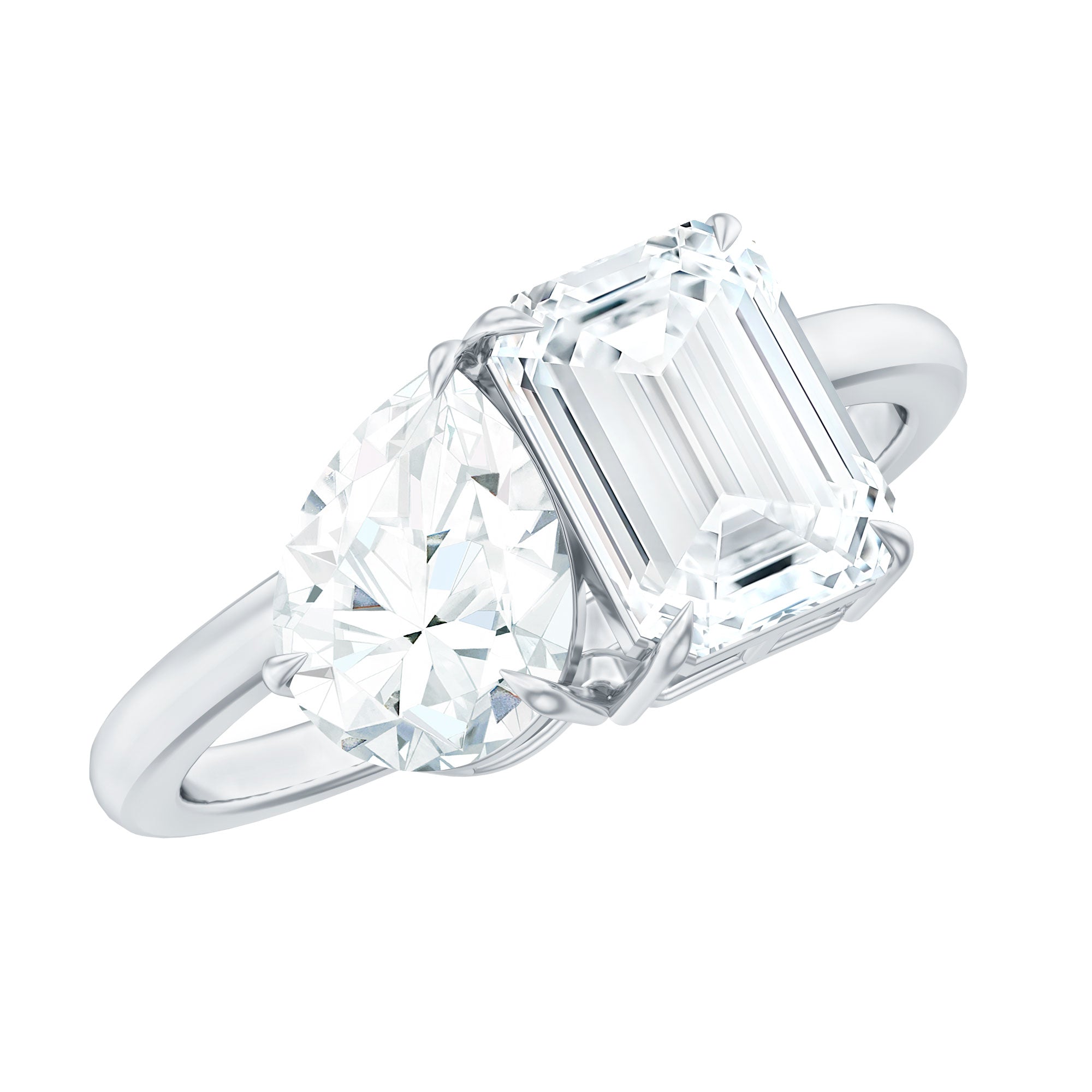 Lab Created Diamond Moi Et Toi Engagement Ring for Women