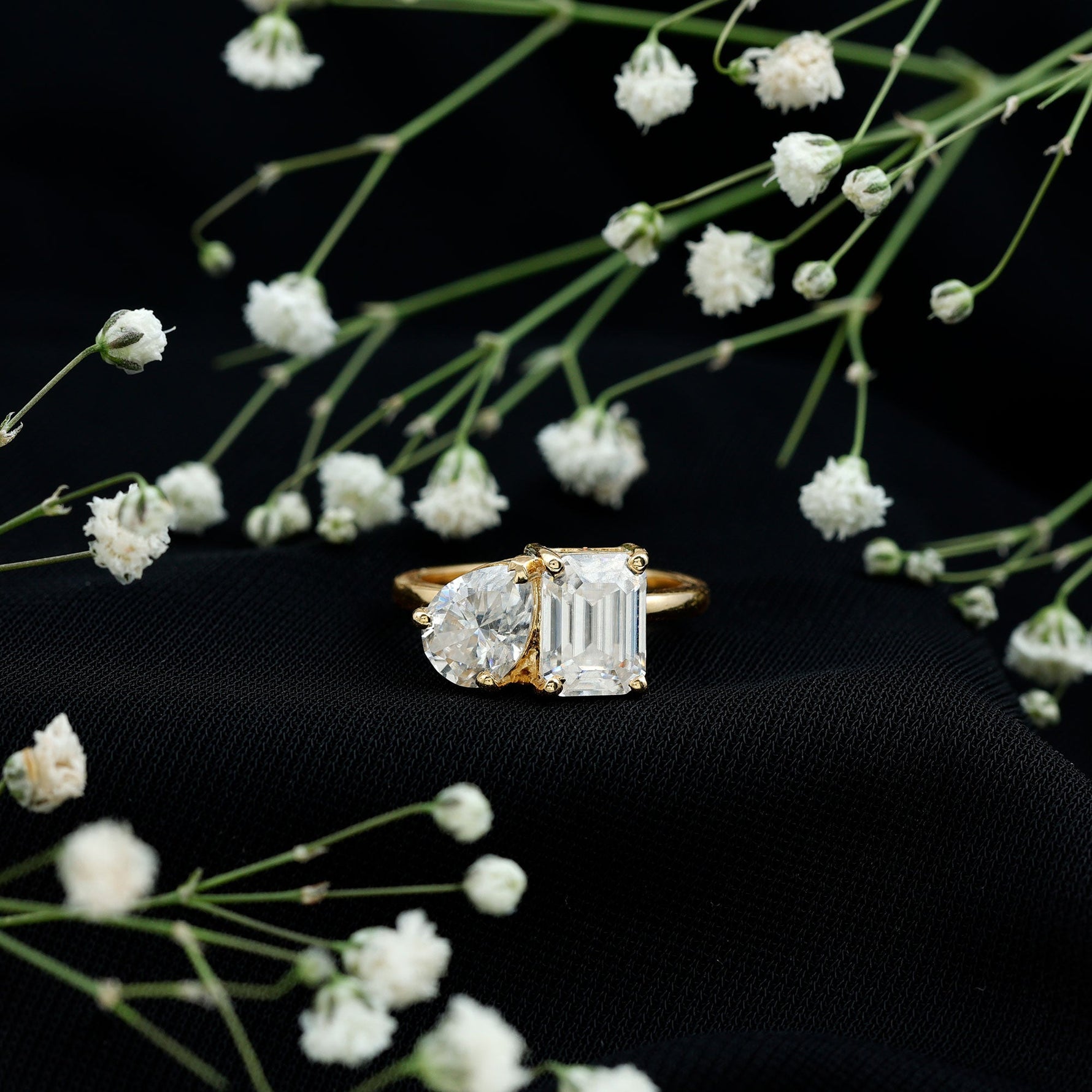Lab Created Diamond Moi Et Toi Engagement Ring for Women