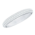 Certified Lab Grown Diamond 3 Row Eternity Ring