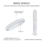 Certified Lab Grown Diamond 3 Row Eternity Ring