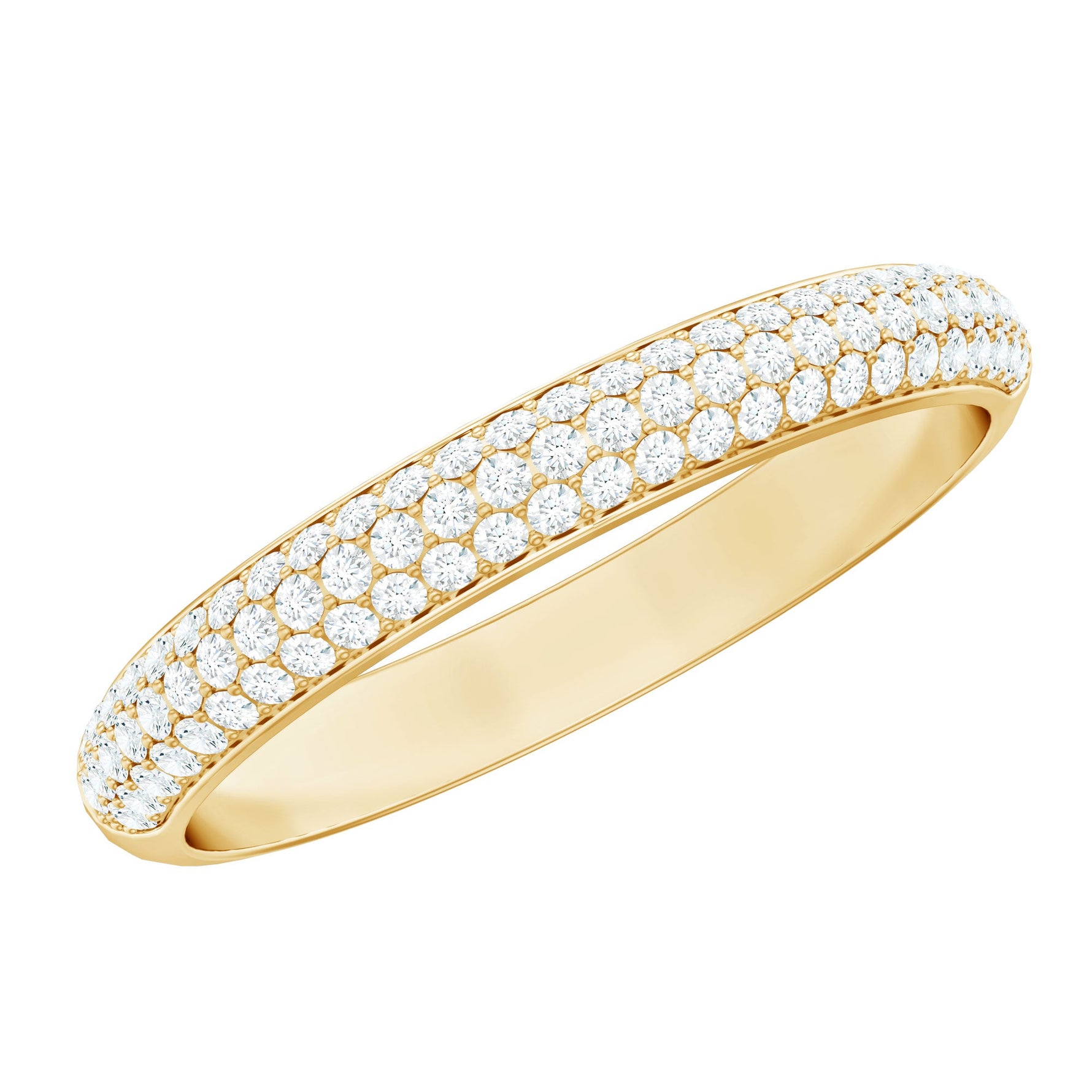 Certified Lab Grown Diamond 3 Row Eternity Ring