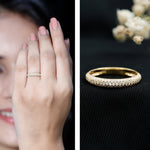 Certified Lab Grown Diamond 3 Row Eternity Ring