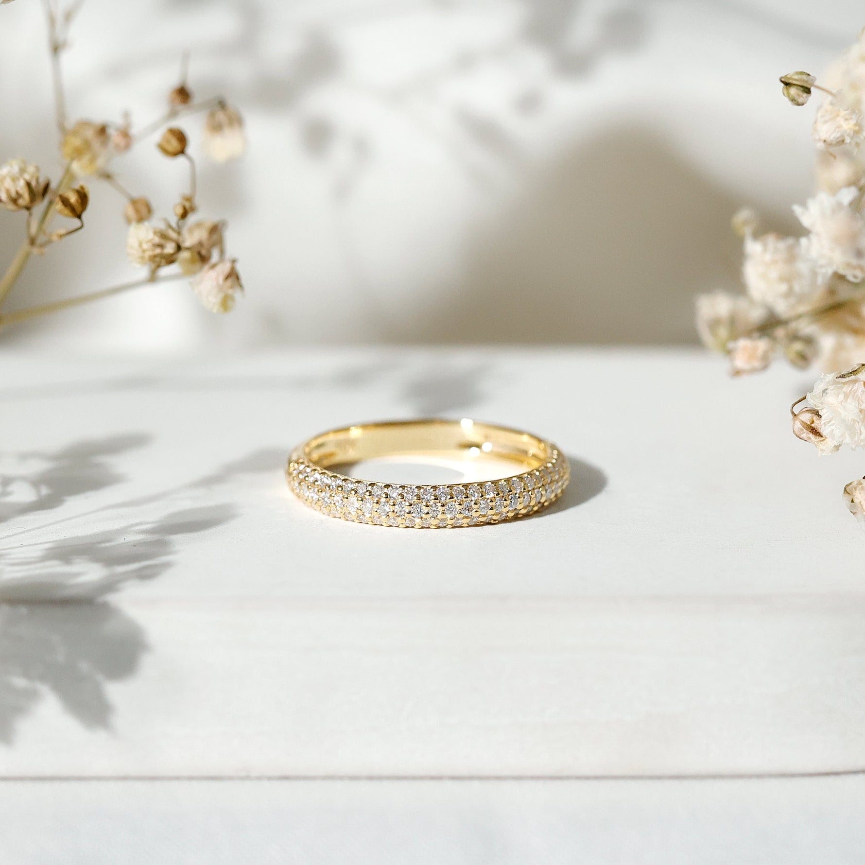 Certified Lab Grown Diamond 3 Row Eternity Ring