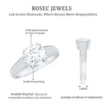 Lab Grown Diamond Engagement Ring With Double Prongs