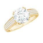 Lab Grown Diamond Engagement Ring With Double Prongs