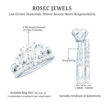Certified Lab Created Diamond Marriage Ring Set