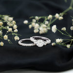Certified Lab Created Diamond Marriage Ring Set