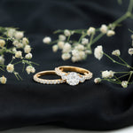 Certified Lab Created Diamond Marriage Ring Set