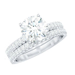 Certified 2 CT Lab Grown Diamond Bridal Ring Set for Her