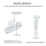 Certified 2 CT Lab Grown Diamond Bridal Ring Set for Her