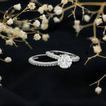 Certified 2 CT Lab Grown Diamond Bridal Ring Set for Her