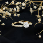 Certified 2 CT Lab Grown Diamond Bridal Ring Set for Her