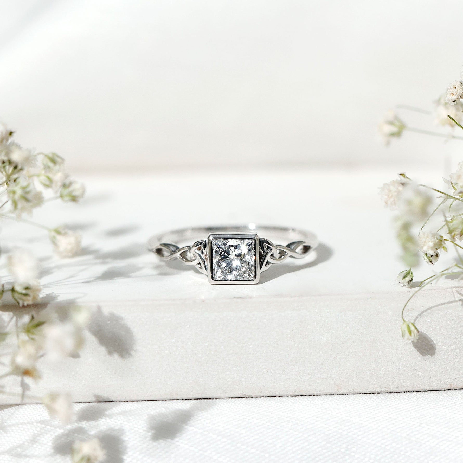 Celtic Knot Inspired Lab Grown Diamond Promise Ring