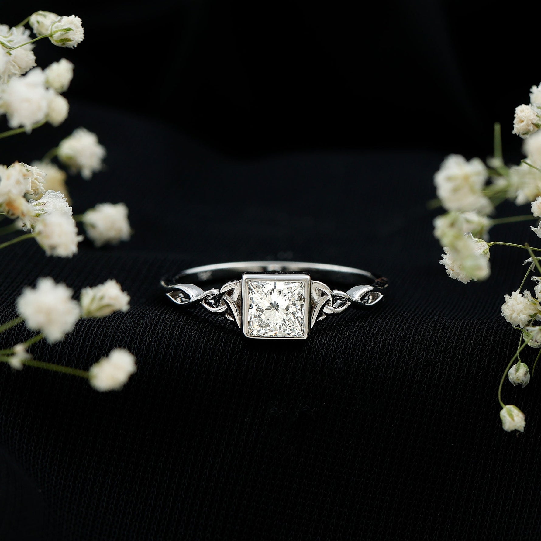 Celtic Knot Inspired Lab Grown Diamond Promise Ring