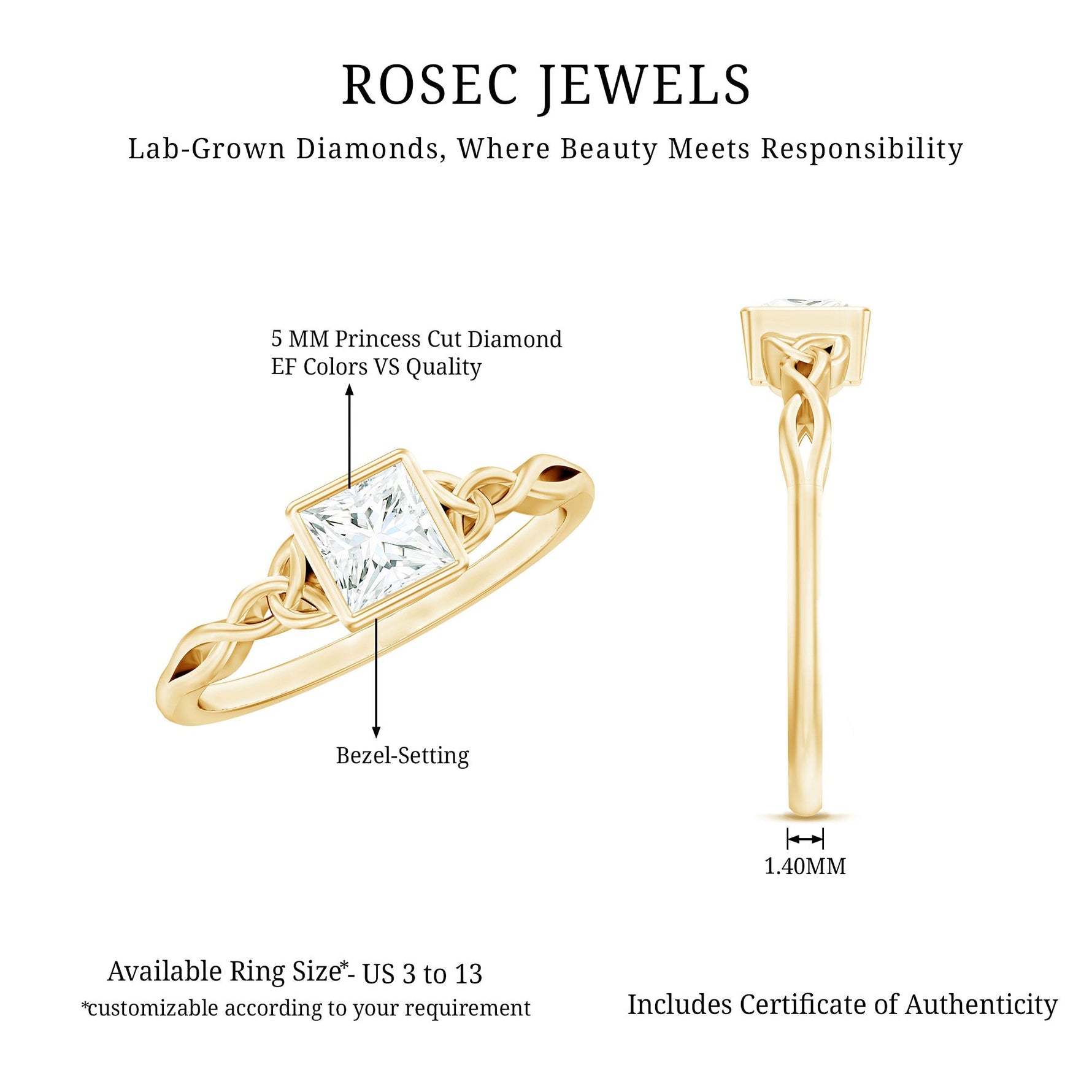 Celtic Knot Inspired Lab Grown Diamond Promise Ring