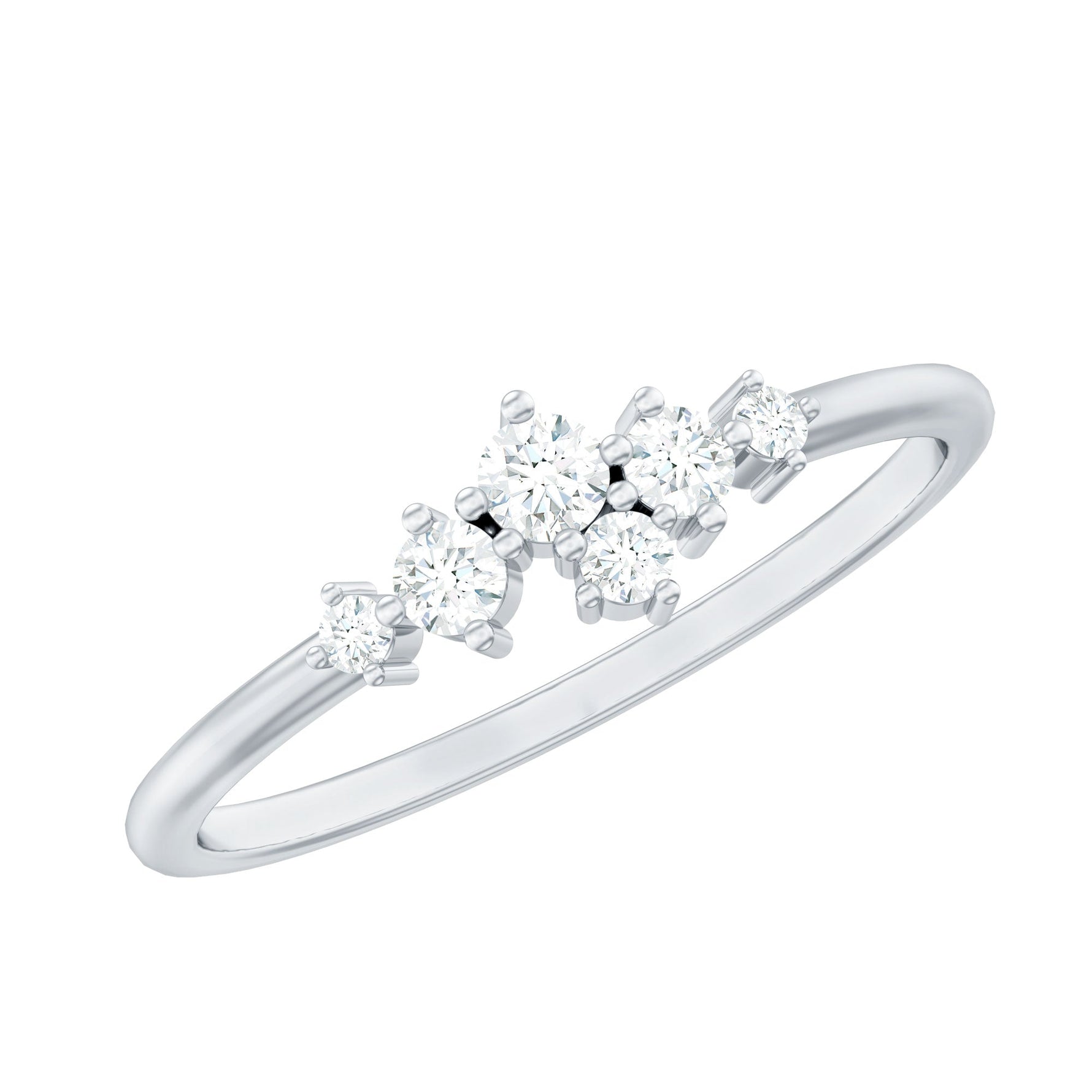 Certified Lab Created Diamond Wedding Anniversary Ring