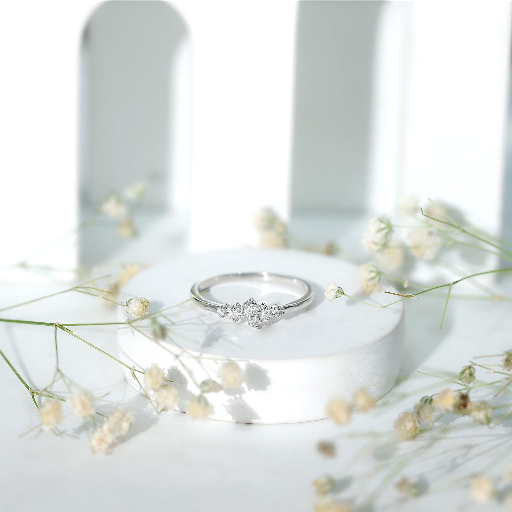 Certified Lab Created Diamond Wedding Anniversary Ring