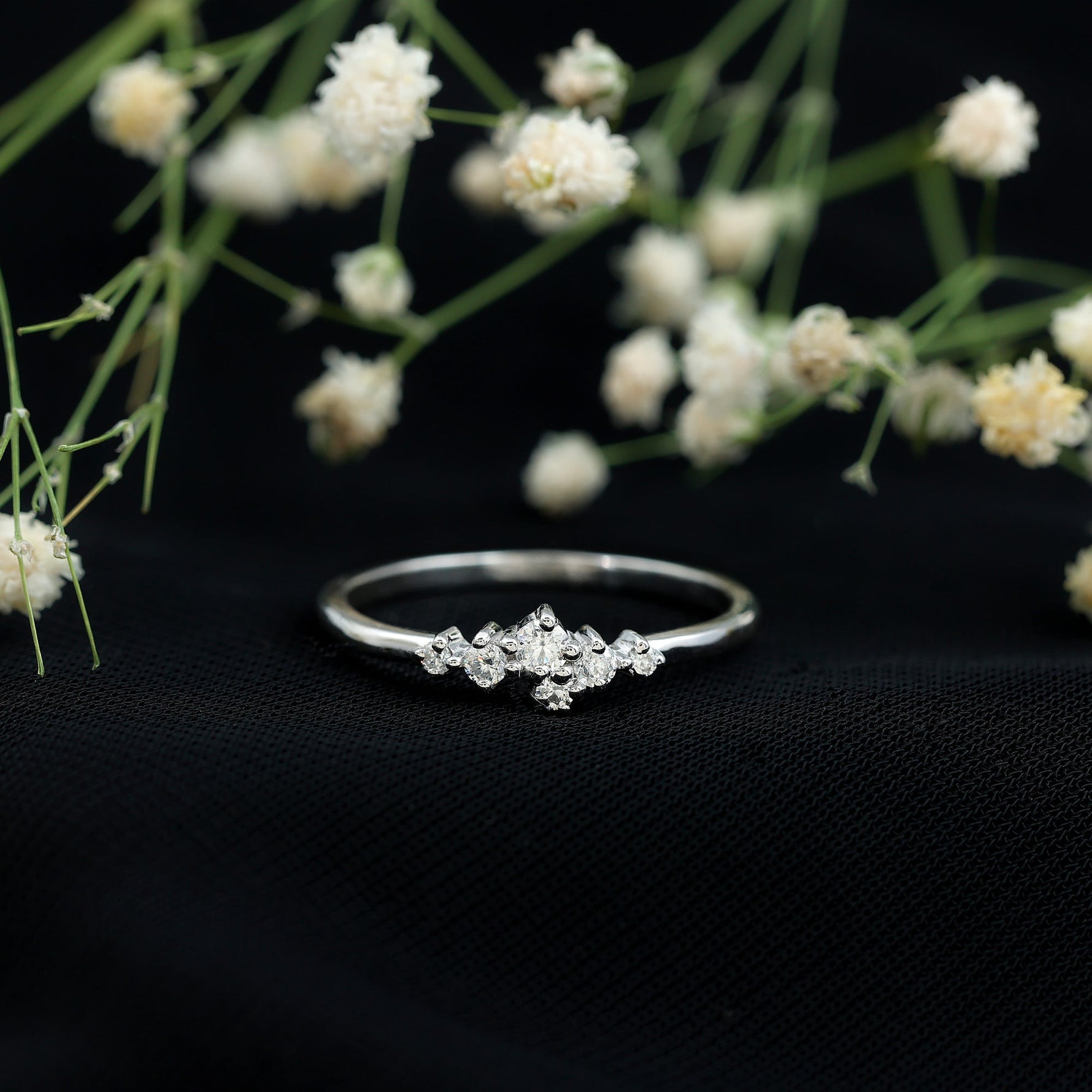 Certified Lab Created Diamond Wedding Anniversary Ring