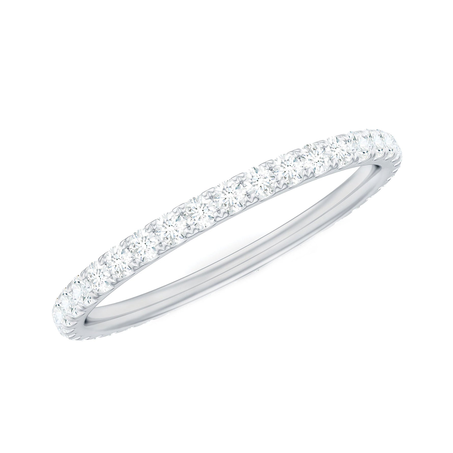 Round Cut Lab Grown Diamond Stackable Eternity Ring