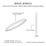Round Cut Lab Grown Diamond Stackable Eternity Ring
