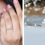 Round Cut Lab Grown Diamond Stackable Eternity Ring