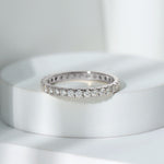 Round Cut Lab Grown Diamond Stackable Eternity Ring