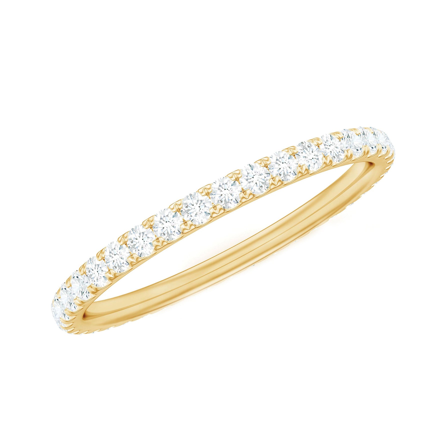 Round Cut Lab Grown Diamond Stackable Eternity Ring