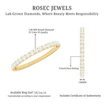 Round Cut Lab Grown Diamond Stackable Eternity Ring
