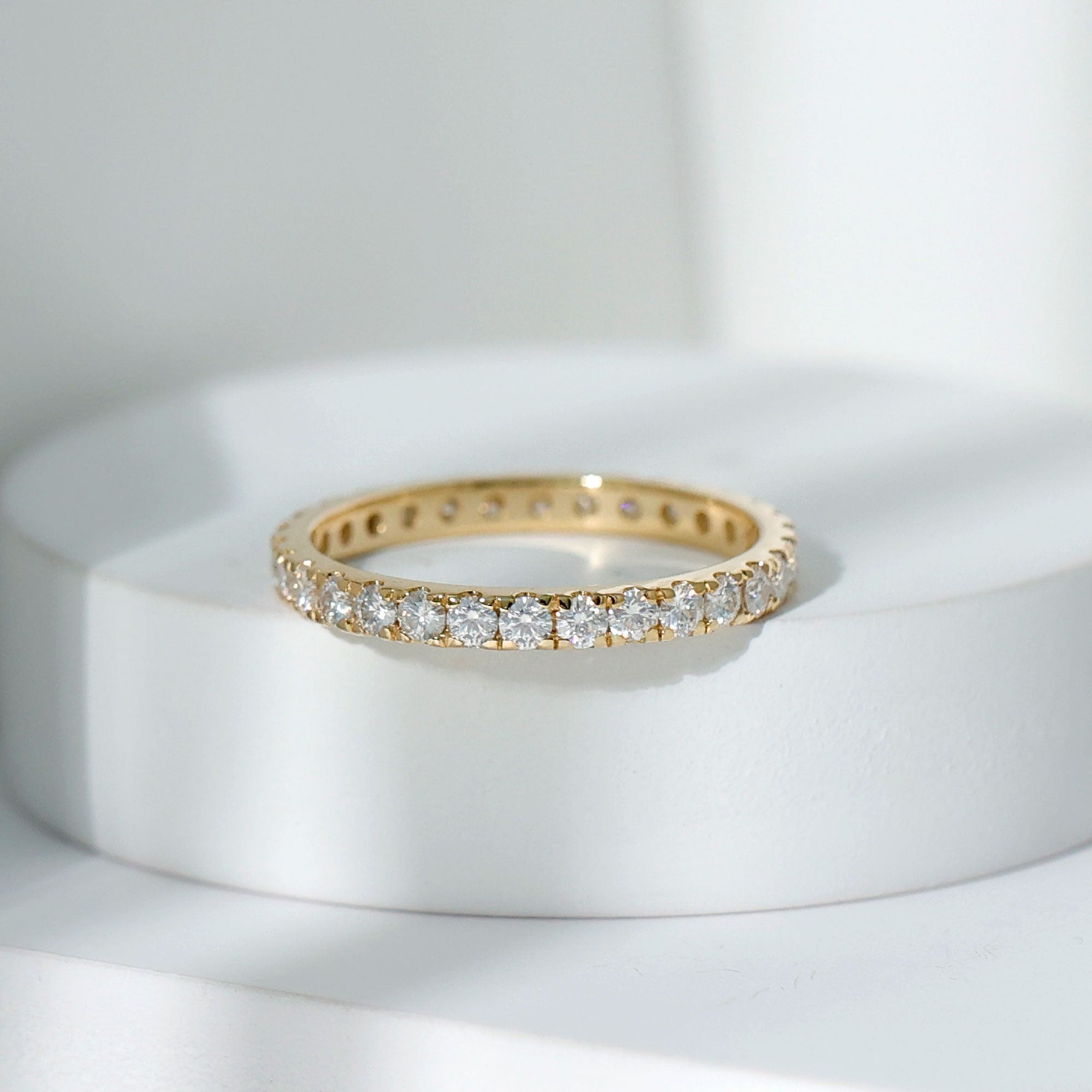 Round Cut Lab Grown Diamond Stackable Eternity Ring