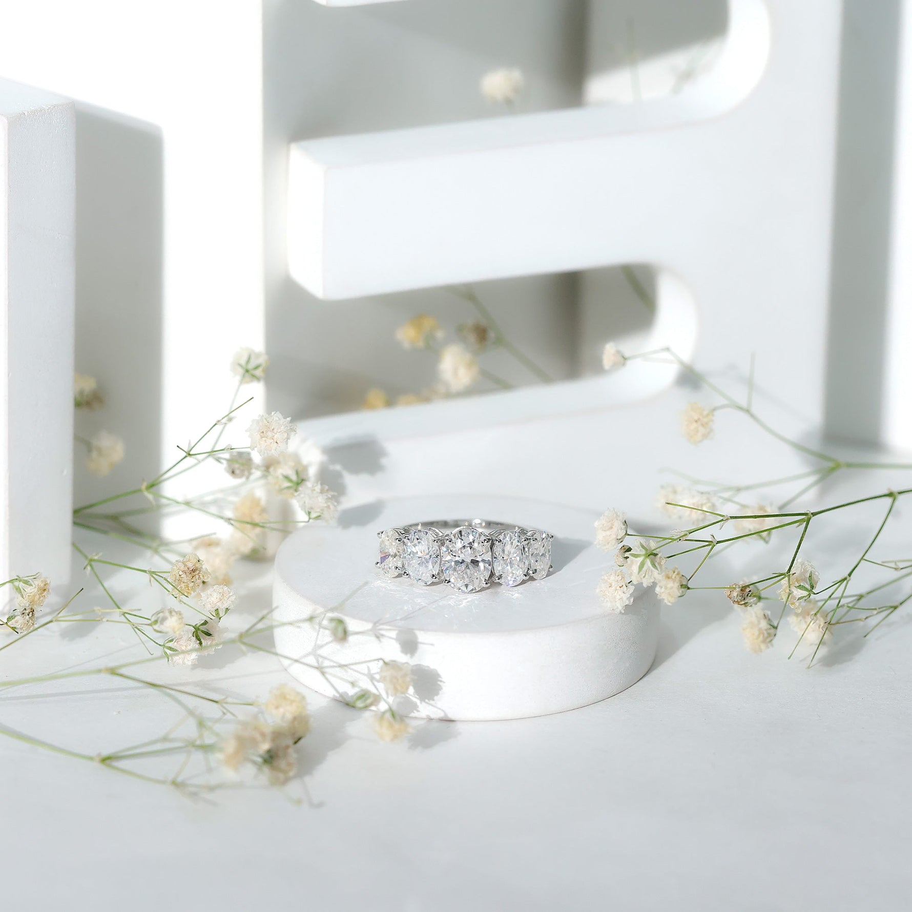 Lab Grown Diamond 5 Stone Statement Ring