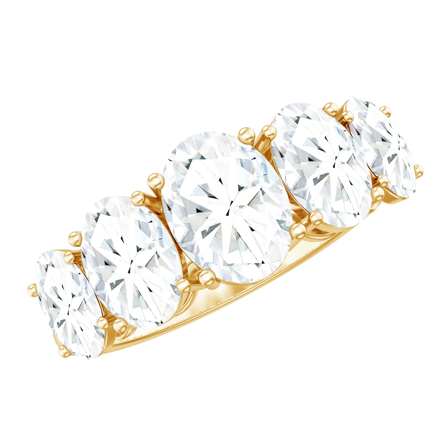 Lab Grown Diamond 5 Stone Statement Ring