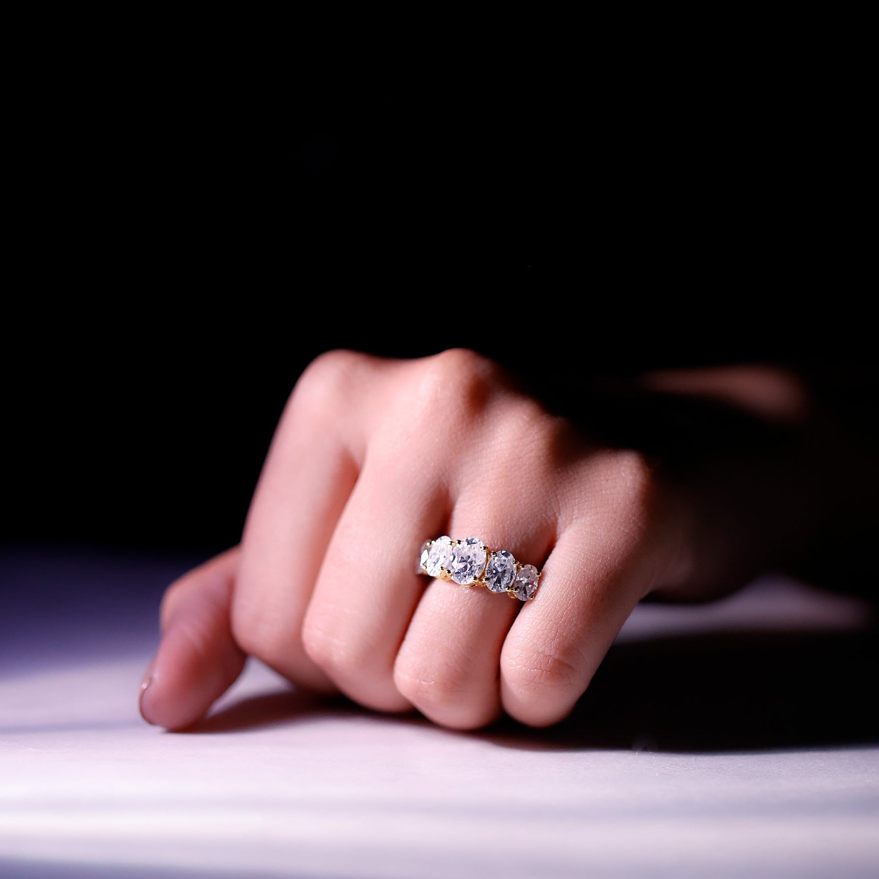 Lab Grown Diamond 5 Stone Statement Ring