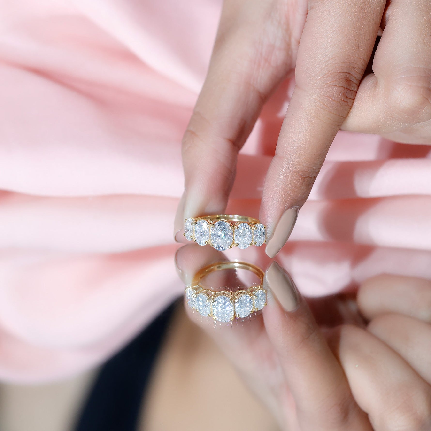 Lab Grown Diamond 5 Stone Statement Ring