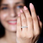 Certified Lab Grown Diamond Princess Cut Wedding Ring