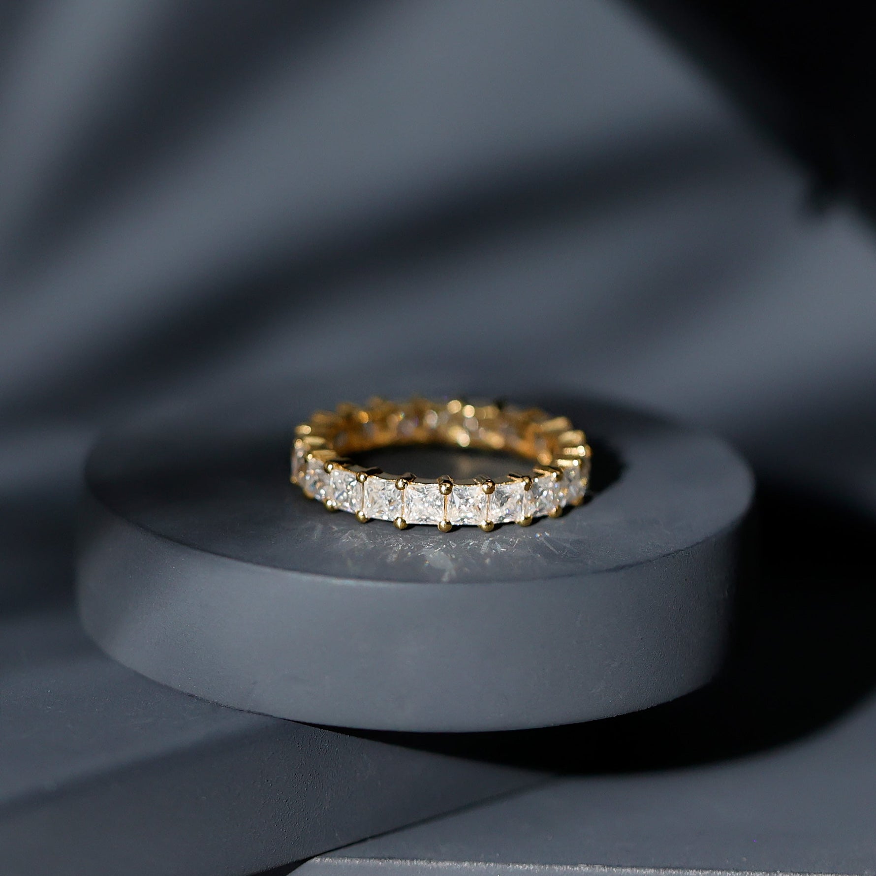 Certified Lab Grown Diamond Princess Cut Wedding Ring