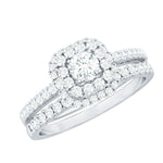 1.50 CT Zircon Statement Wedding Ring Set