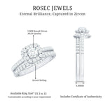 1.50 CT Zircon Statement Wedding Ring Set