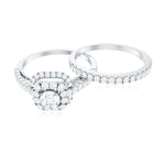 1.50 CT Zircon Statement Wedding Ring Set