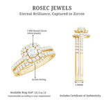 1.50 CT Zircon Statement Wedding Ring Set