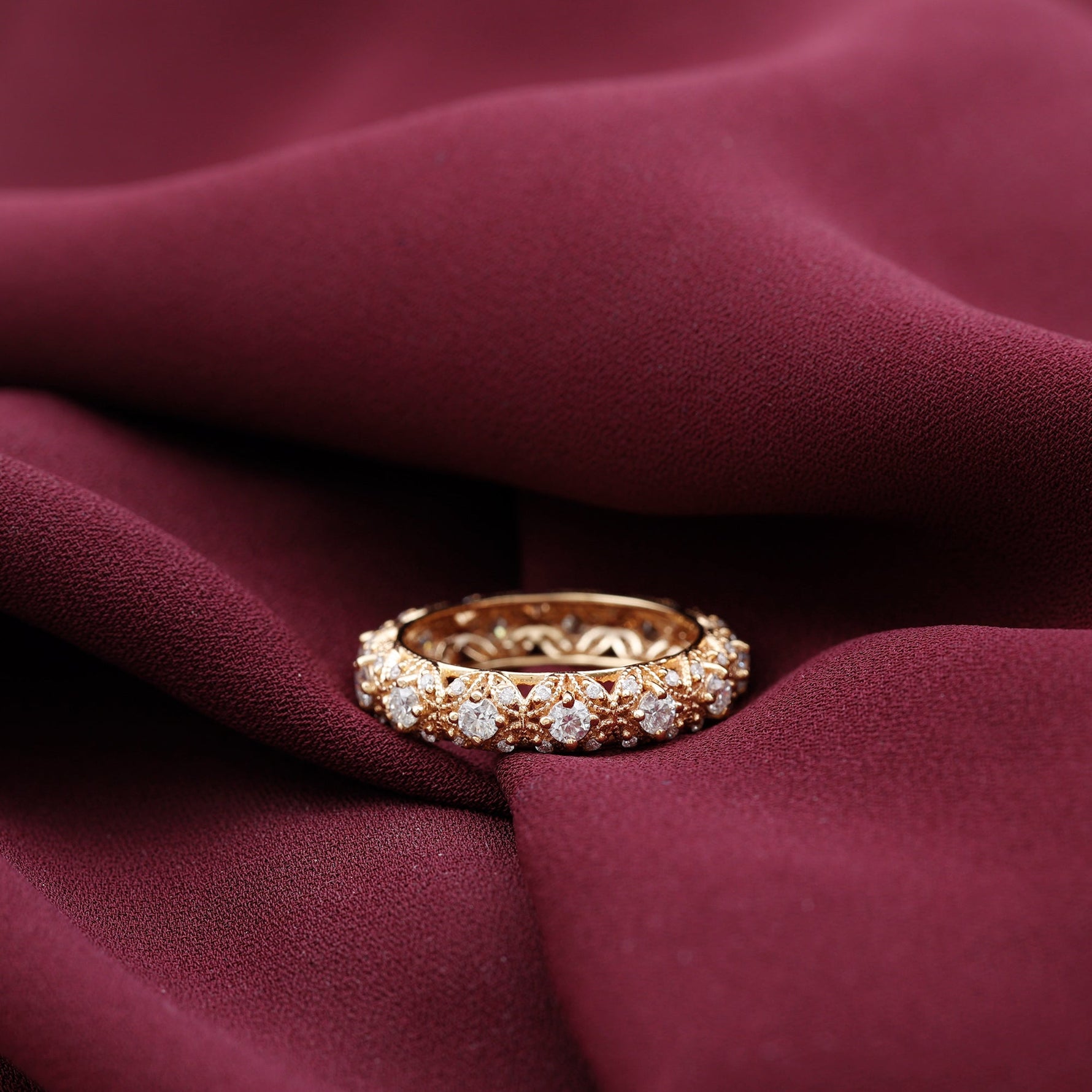 Moissanite Vintage Antique Wedding Ring