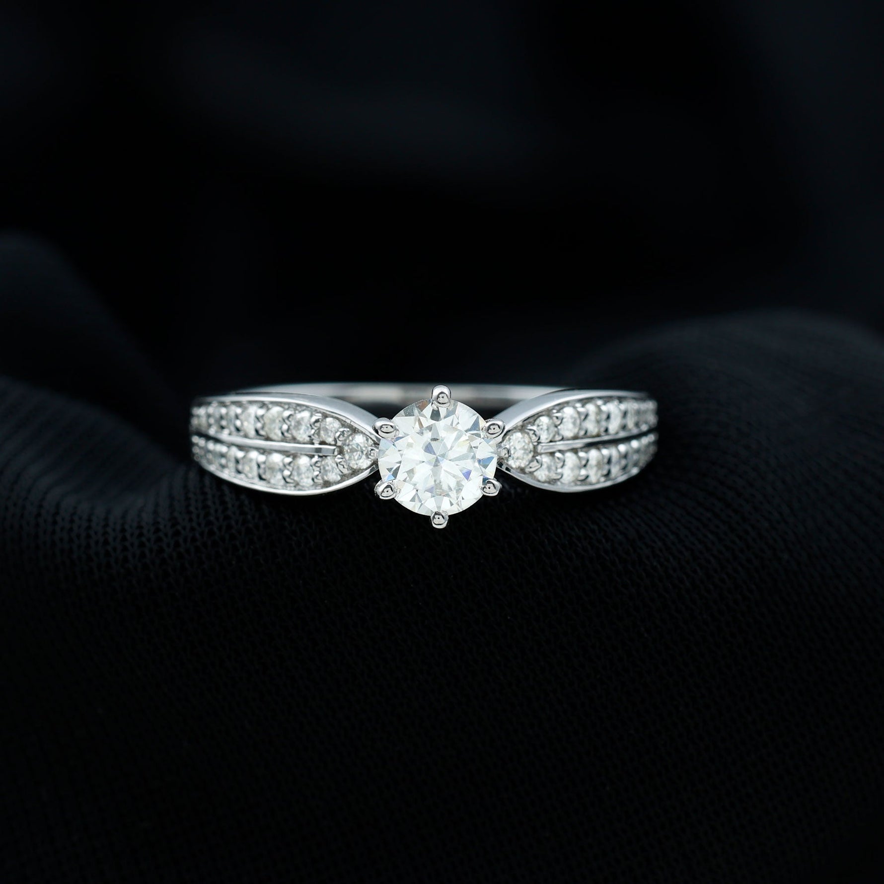 Certified Solitaire Lab Grown Diamond Promise Engagement Ring