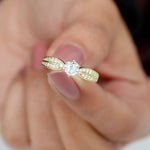 Certified Solitaire Lab Grown Diamond Promise Engagement Ring