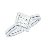 Princess Cut Lab Grown Diamond Bridal Ring Set