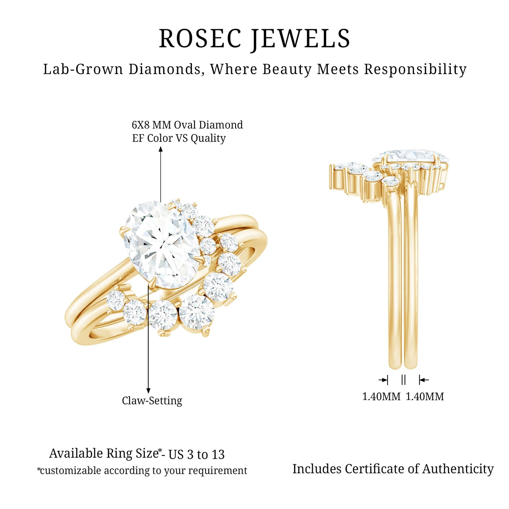 Lab Grown Diamond Engagement and Bridal Ring Sets